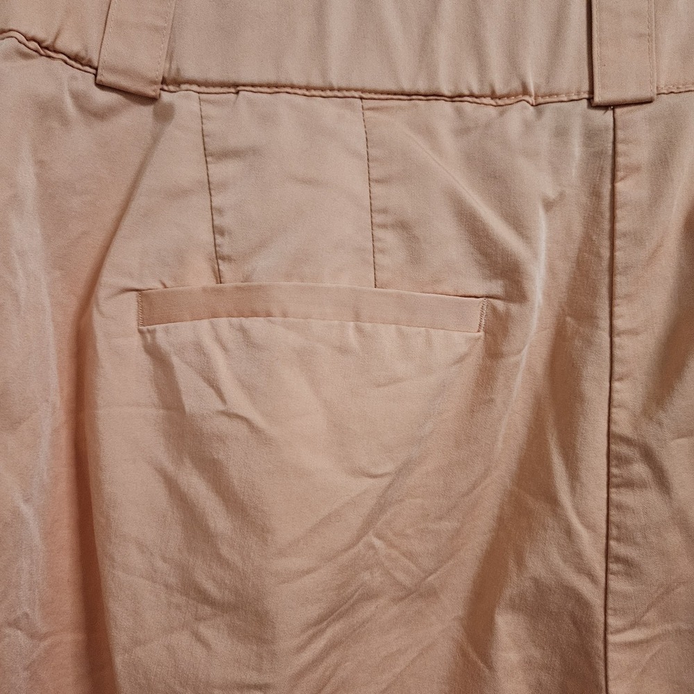 Lane Bryant Shorts Womens 14 Peach Pleated Modal Blend Casual High Rise Pockets - Picture 9 of 10